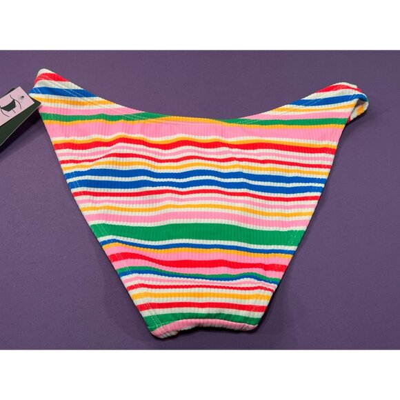 Wild Fable - Women's Ribbed Low-Rise High Leg Cheeky Bikini Bottom - XS(0-2) - Picture 4 of 14